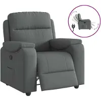 vidaXL Fauteuil relax, tissu, gris foncé