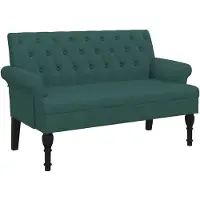 Super Merchant Banc avec dossier vert foncé 120x62x75,5 cm tissu