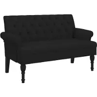 vidaXL Banc avec dossier Noir 120x62x75,5 cm Tissu