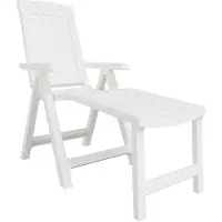 vidaXL Bain de soleil blanc plastique