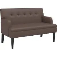 vidaXL Banc avec dossier marron 112x65,5x75 cm similicuir