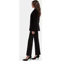 Nydj Blazer Costume Velours Coton Noir | Black