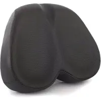INF Selle de vélo confort ergonomique en gel - Soulagement de la pression et siège de vélo absorbant les chocs Black