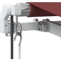 vidaXL Store automatique avec LED rouge vin 450x350 cm
