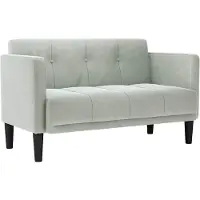 vidaXL Canapé deux places gris clair 111 cm velours