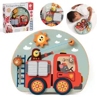 ClassicWorld CLASSIC WORLD Tableau d'activités multifonctionnel 6 en 1 « Les pompiers »