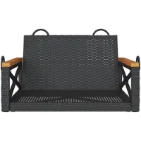 vidaXL Fauteuil suspendu Noir 63x62x40 cm Poly rotin