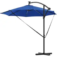 vidaXL Parasol , 294 x 294 x 248 cm, polyester et aluminium