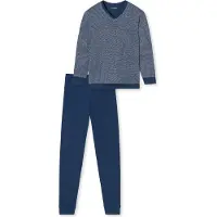 Schiesser Pyjama long ' Comfort Essentials ' bleu nuit