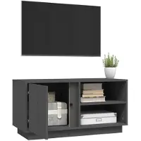 vidaXL Armoire TV Gris 80x35x40,5 cm Pin massif