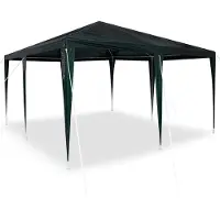 vidaXL Tente de réception verte 400 x 400 x 266 cm en polyéthylène et acier