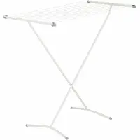 BRASQ Séchoir vertical blanc - 8 mètres - Sèche-linge - Étagère à linge pliable - Étagère à linge verticale - Étagères de séchage - 90x53x83 cm