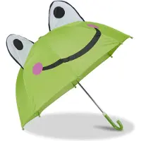 Relaxdays Filles, Parapluie, Parapluie enfants motif animaux, Vert