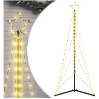 vidaXL Sapin de Noël à LED 363 LED blanc chaud 182 cm