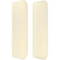 vidaXL Tête de lit avec oreilles Crème 203x16x118/128 cm Similicuir
