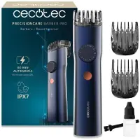 Cecotec , appareil de coupe de barbe avec lames japonaises PrecisionCare Barber Pro. Acier inoxydable, peignes guides réglables (0