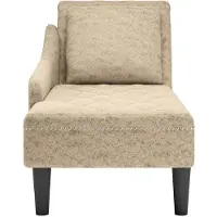 vidaXL Chaise longue avec coussin Accoudoir droit Gris clair Similicuir