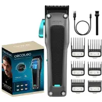 Cecotec Coupe-cheveux sans fil PrecisionCare Expert Diamond Pro, équipé d'un moteur sans balais. Vitesse : 7000 tr/min. Lame en DLC (Diamond-Like Carbon) noire