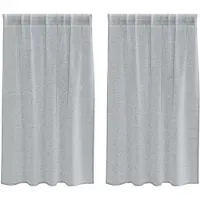 vidaXL Rideau de voilage 2 pièces gris foncé 140 x 140 cm polyester