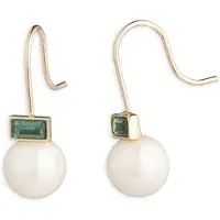 Ralph Lauren Boucles d'oreilles or / vert / blanc perle