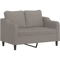 vidaXL Ensemble de canapés 3 pièces avec coussins Tissu Taupe