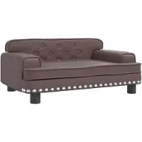 vidaXL Canapé pour enfants brun 70x45x30 cm similicuir