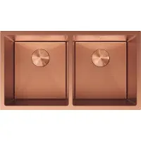 Mexen Binox évier en acier inoxydable à 2 bacs 800 x 450 mm, cuivre HC - 6421802000-65HC
