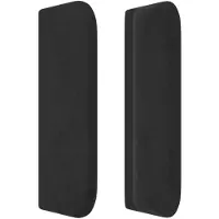 vidaXL Tête de lit avec oreilles noir 163x16x118/128 cm velours
