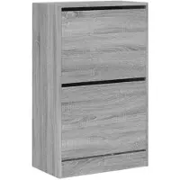 vidaXL Armoire à chaussures sonoma gris 60x34x96,5cm bois d'ingénierie