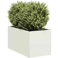 vidaXL Bac à plantes blanc 40x80x40 cm Acier laminé à froid