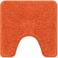 vidaXL Tapis de bain antidérapant avec découpe pour toilette Orange