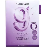 Numbuzin No. 9 NAD Bio Lifting-sil Full Face Mask masque collagène raffermissant avec des peptides 4 pcs