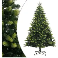 vidaXL Sapin de Noël artificiel à charnières avec support 120 cm