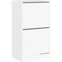vidaXL Armoire à chaussures 2 tiroirs rabattables blanc 60x42x108 cm