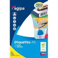 Agipa Apli-Agipa - Adhésif Permanent - Blanc - 24 X 24 Mm 640 Étiquette(S) (16 Feuille(S) X 40 Étiquettes