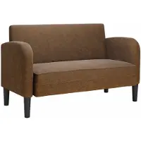 vidaXL Canapé deux places marron 110 cm similicuir