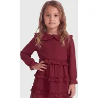 ONLY GIRLS Robe 'KMGThyra' rouge foncé
