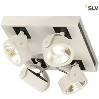 SLV KALU LED 4 Applique et plafonnier, square, blanc/noir, 3000K, 60