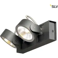 SLV KALU LED 2 applique et plafonnier, noir, 3000K, 60