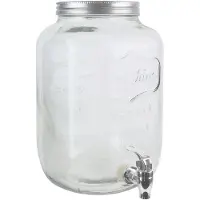 CMP Fontaine à Boisson - HOME DECO FACTORY - Verre - 8L - Transparent et Gris