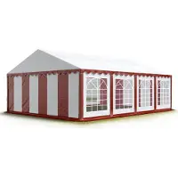 Sonstiges TOOLPORT 4x8 m Tente de réception / Barnum rouge-blanc toile de haute qualité PVC 700 N