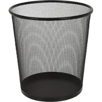 Excellent houseware Corbeille à papier , en métal, 26,5 x 28 cm, noire