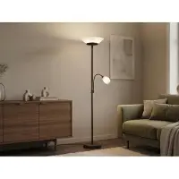 Reality Lampadaire GERRY 2xE27 18 W + E14 10 W brun rouille