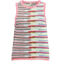 Object Tops en tricot 'OBJMiss' bleu clair / vert foncé / pitaya / rouge