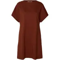 Selected Coton - Manches Courtes Mini-robe Femme Rouge XL