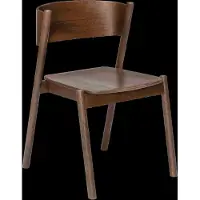Hubsch Chaise oblique marron foncé