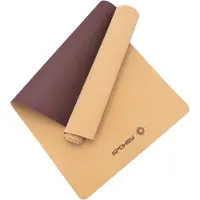 Spokey SAVASANA Tapis de yoga en liège, 180 x 60 x 0,4 cm, marron