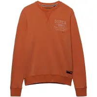 Superdry pour homme. M2014466A Sweat Vintage Prep Relaxed Crew orange (S), Casuel, Coton