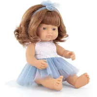 Miniland Poupée Fille européenne 38cm - Poupée de jeu avec détails réalistes