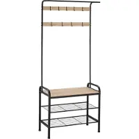 TecTake - porte-manteau armoire Wichita - industriel marron clair - 404534